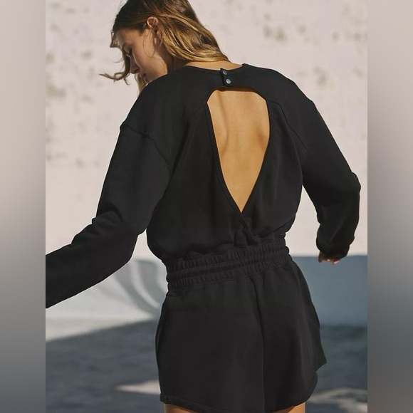 FP Movement x Free People Best Of Romper Onesie Jumpsuit Long Sleeve Shorts | L - Picture 6 of 10
